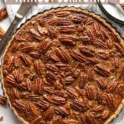 Healthy pecan pie without corn syrup for Pinterest.
