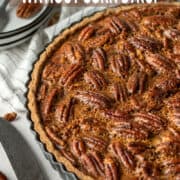 Healthy pecan pie without corn syrup for Pinterest.