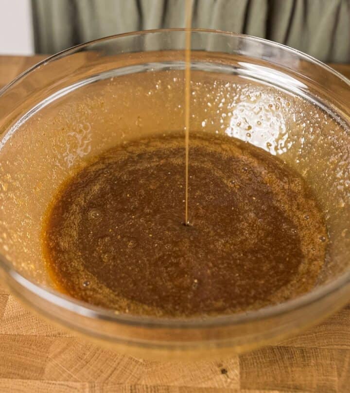Making the maple filling.
